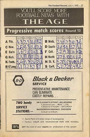 Progressive Match Scores